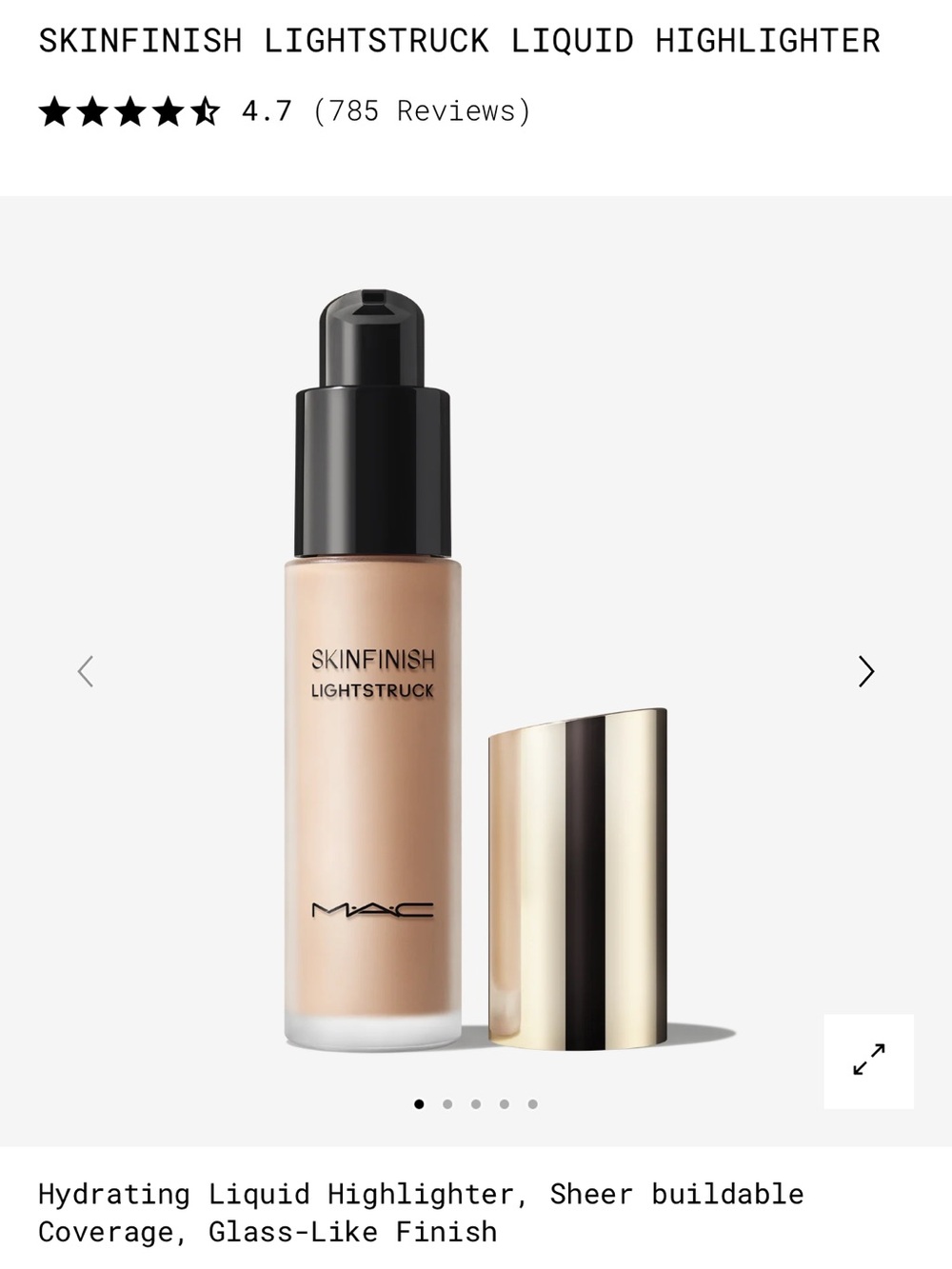 MAC Cosmetics Liquid Highlighter - Champagne Pearl